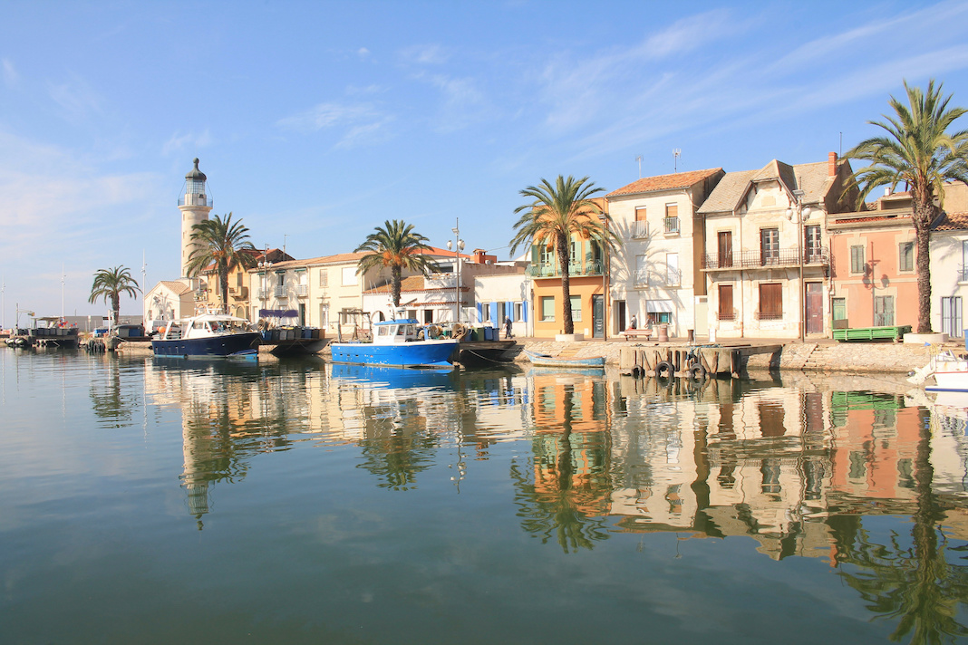 Le Grau du Roi, a seaside resort on the coast of occitanie region in France