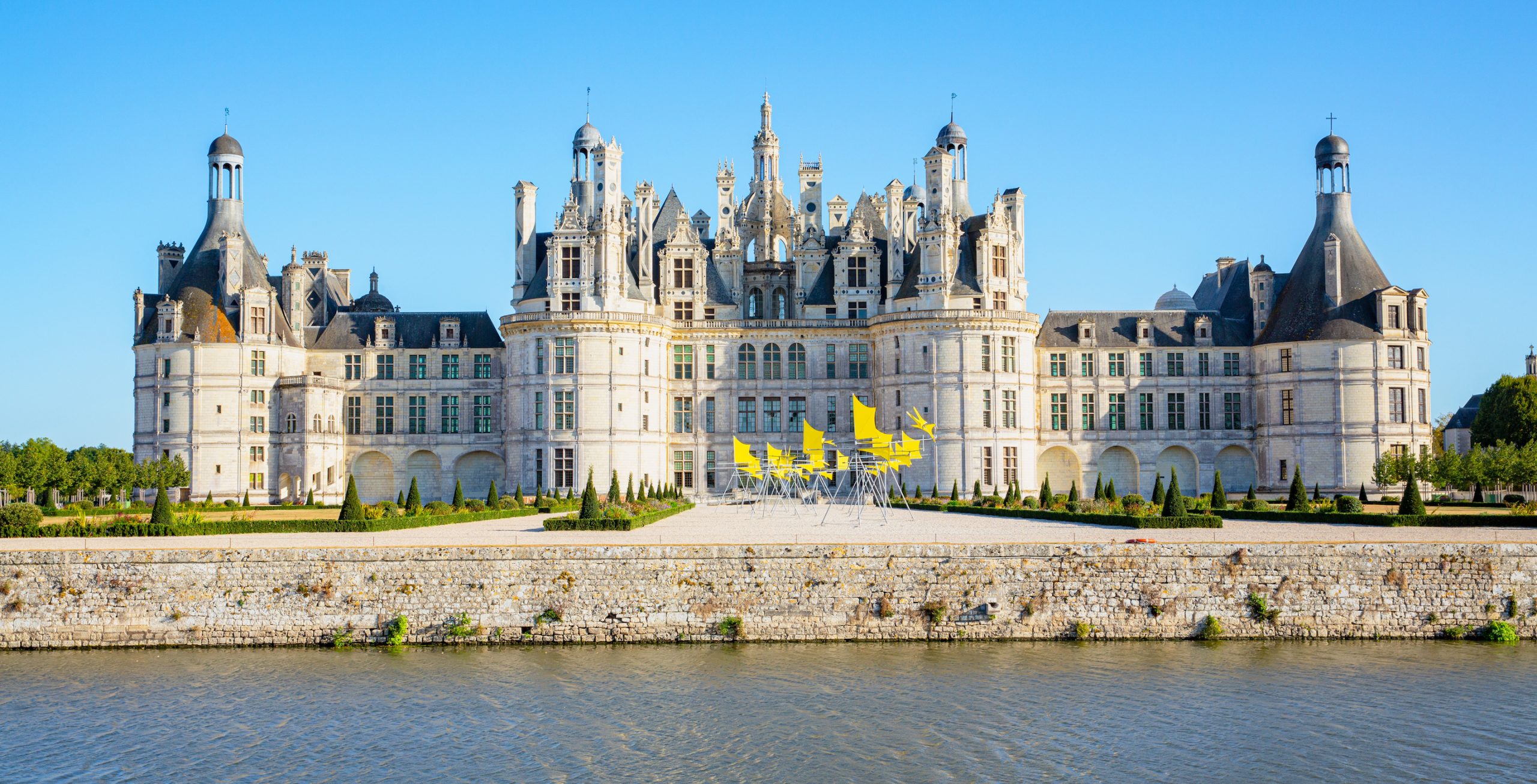 The historic Château de Chambord in Centre-Val de Loire, France, national monument and Unesco World Heritage