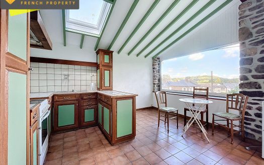 **Beautiful grand stone house with views in the heart of Gavray